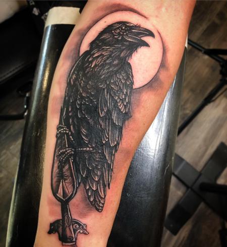 Tattoos - Al Perez Raven Coverup - 139532